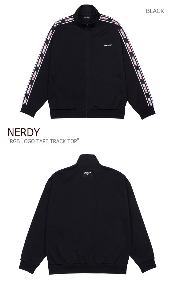 ノルディ ジップアップ NERDY RGB LOGO TAPE TRACK TOP RGB ロゴ テープ トラック トップ BLACK ブラック  CREAM クリーム PURPLE パープル ノルディー ウェア