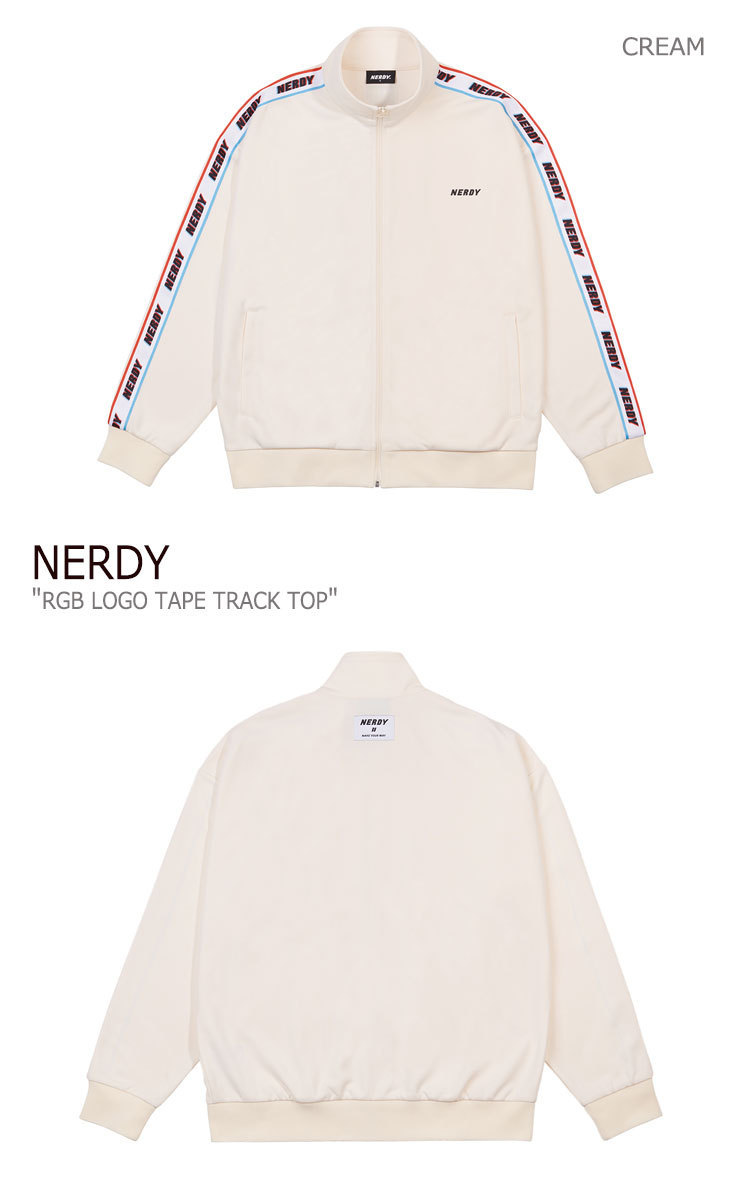 ノルディ ジップアップ NERDY RGB LOGO TAPE TRACK TOP RGB ロゴ テープ トラック トップ BLACK ブラック  CREAM クリーム PURPLE パープル ノルディー ウェア ジャージ、スウェット