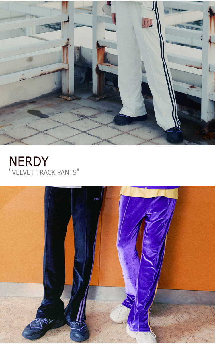 ノルディ ボトムス NERDY VELVET TRACK PANTS ベルベット トラック