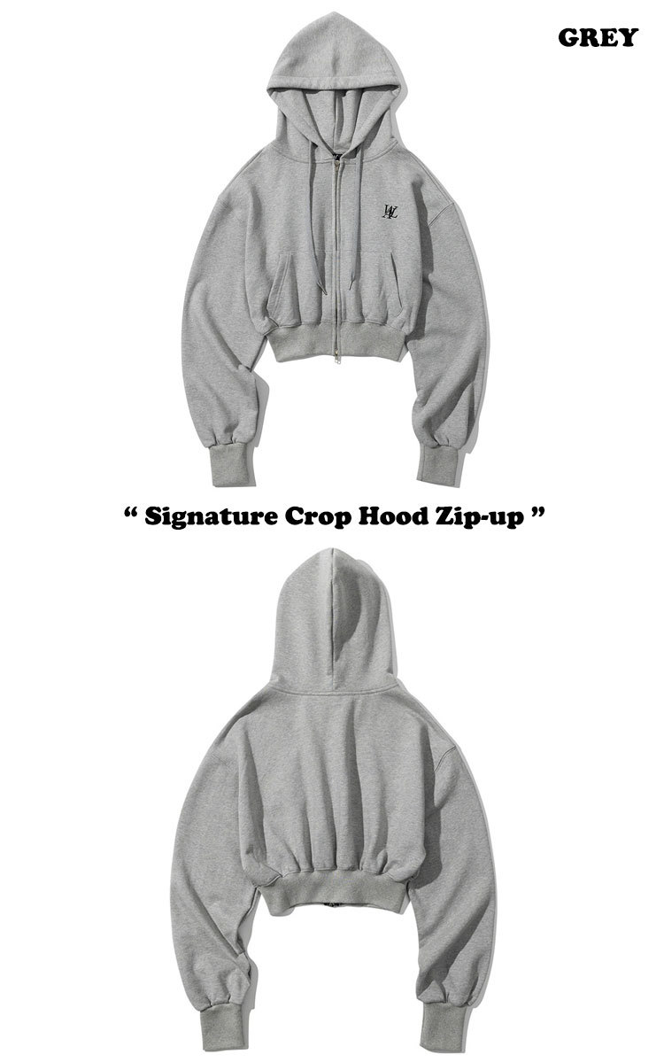 ウアロン パーカ WOOALONG Signature Crop Hood Zip-up 