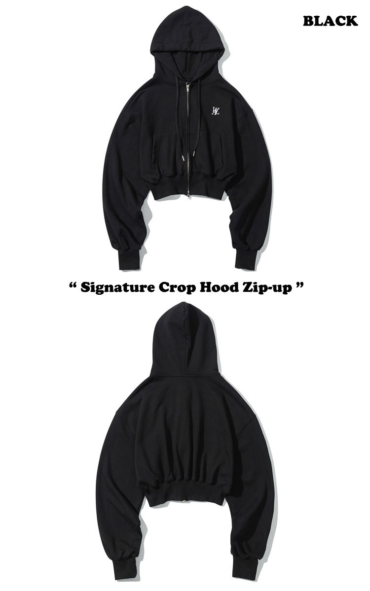 ウアロン パーカ WOOALONG Signature Crop Hood Zip-up シグネチャー