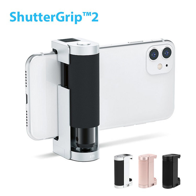 スマホ 撮影 Just Mobile ShutterGrip2 iPhone スマートフォン カメラ グリップ 自撮り棒 Bluetooth シャッター  ボタン スタンド カメラアクセサリー :jm70024:Select Option !店 通販 