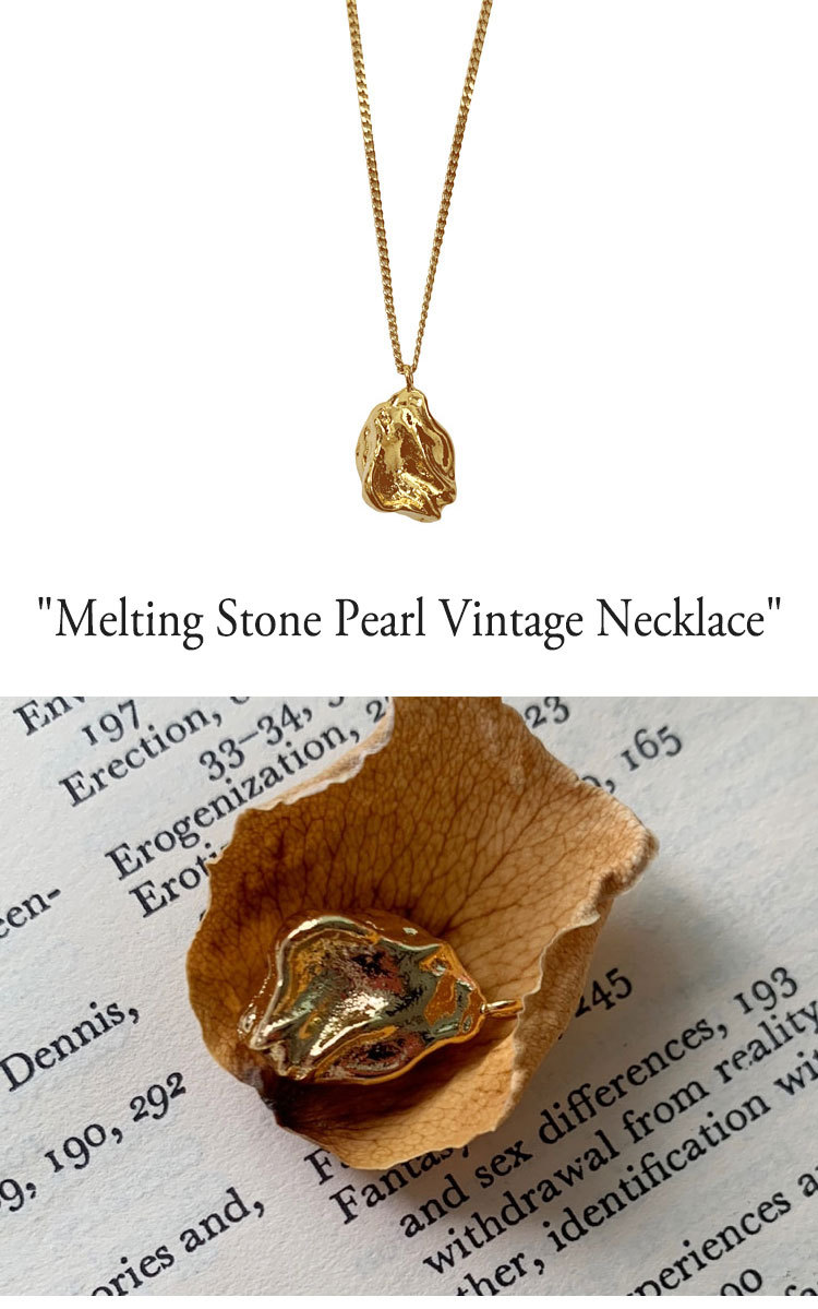 ラビシエ ネックレス Lavish'e Melting Stone Pearl Vintage Necklace