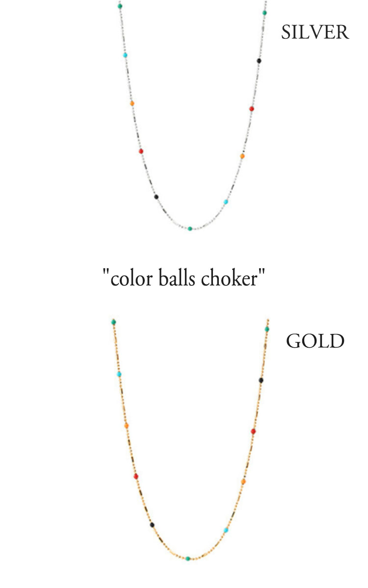 ゲットミーブリング ネックレス GETMEBLING color balls choker カラー ボール チョーカー SILVER シルバー  GOLD ゴールド 韓国アクセサリー 301100596 ACC