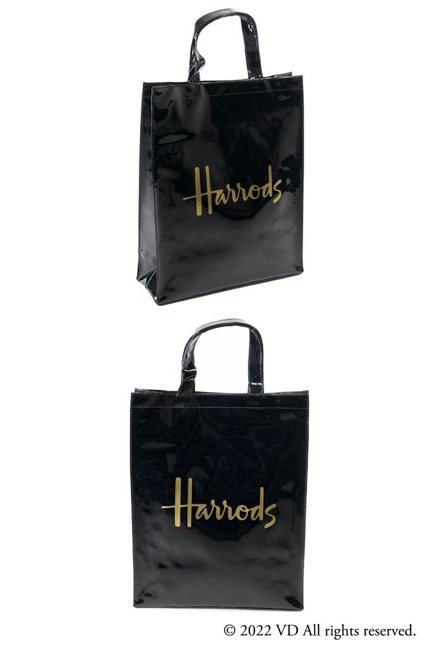 【即納/国内発送】ハロッズ トートバッグ トート Harrods PVC Medium Logo Shopper Bag pvc ミディアム 黒  ブラック CO-307891-R3 バッグ