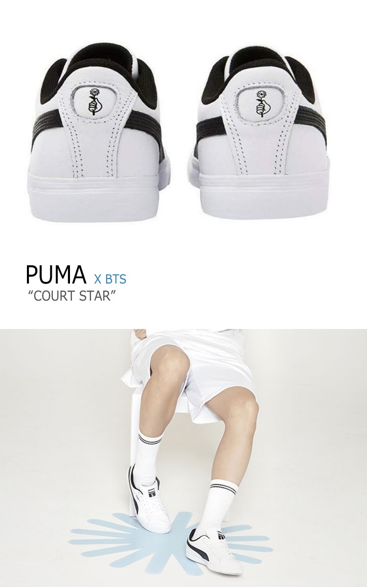 プーマ Bts スニーカー Puma メンズ レディース Court Star コートスター White ホワイト 3662 01 シューズ シューズ Puma A Labs ファッション シューズ