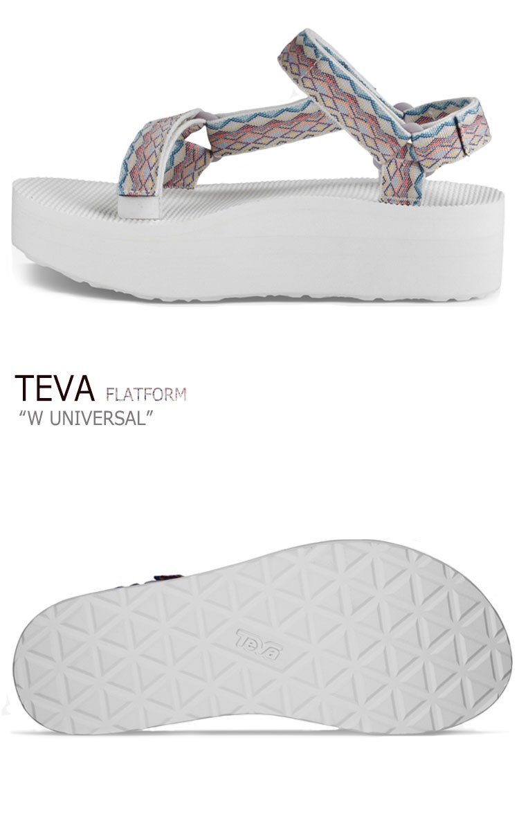 white teva platform