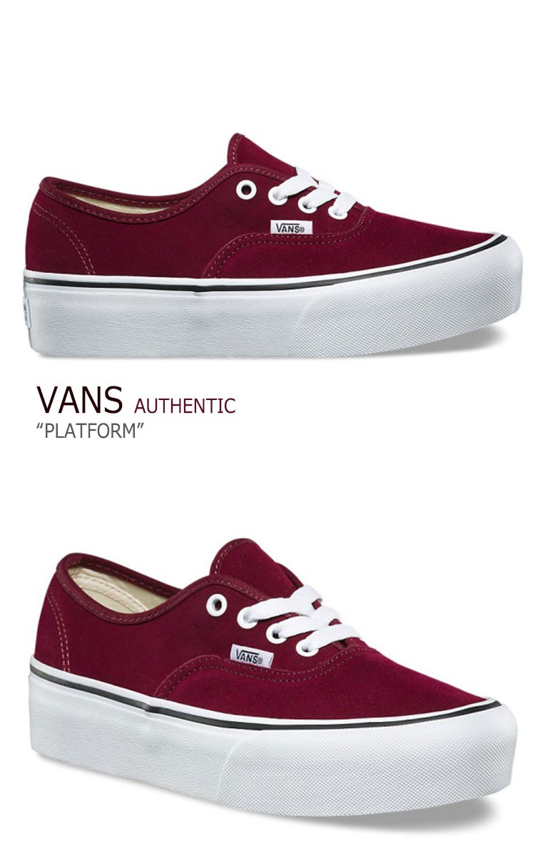 vans platform burgundy