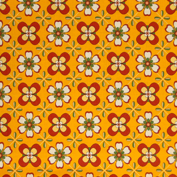 生地 布地 布 無料レシピ有 RETONO pattern un/no シーチング生地（チンツ加工） 再入荷7回目 レトロ モダン 昭和 おしゃれ お洒落 50cm単位 | ブランド登録なし | 01