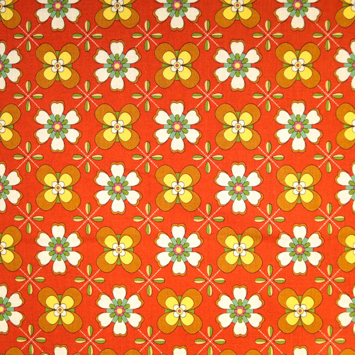 生地 布地 布 無料レシピ有 RETONO pattern un/no シーチング生地（チンツ加工） 再入荷7回目 レトロ モダン 昭和 おしゃれ お洒落 50cm単位 | ブランド登録なし | 02