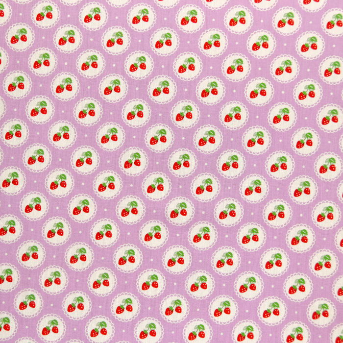 生地 布地 布 無料レシピ有 strawberryレース CBポプリン生地 再