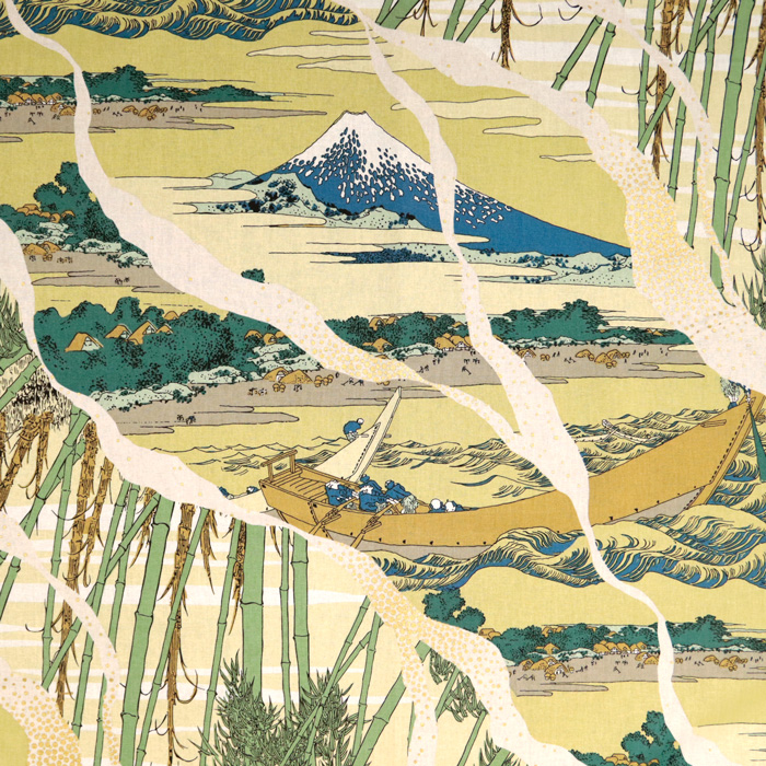 生地 布地 布 無料レシピ有 竹林富士 WAGARA浮世絵風 シーチング