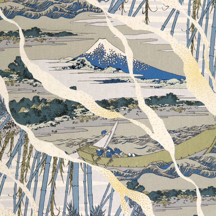 生地 布地 布 無料レシピ有 竹林富士 WAGARA浮世絵風 シーチング生地