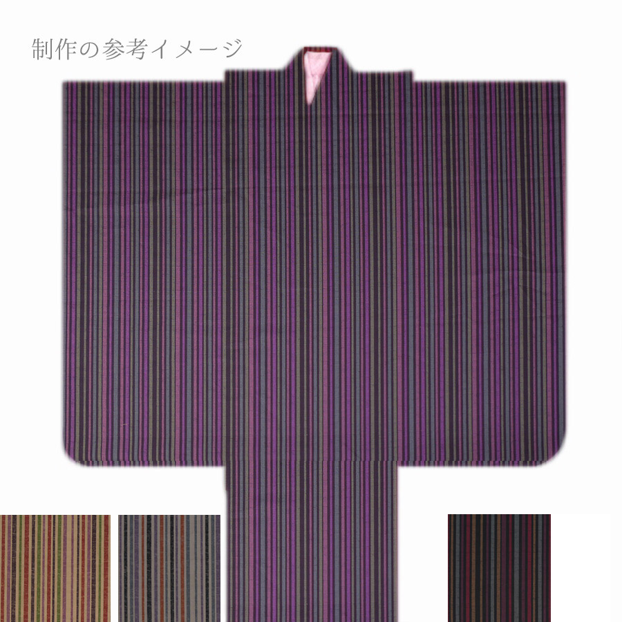 和柄コットン生地 多色の滝筋縞模様(グレー) 10cm単位 切り売り |  | 05