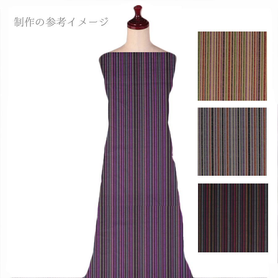 和柄コットン生地 多色の滝筋縞模様(グレー) 10cm単位 切り売り |  | 06