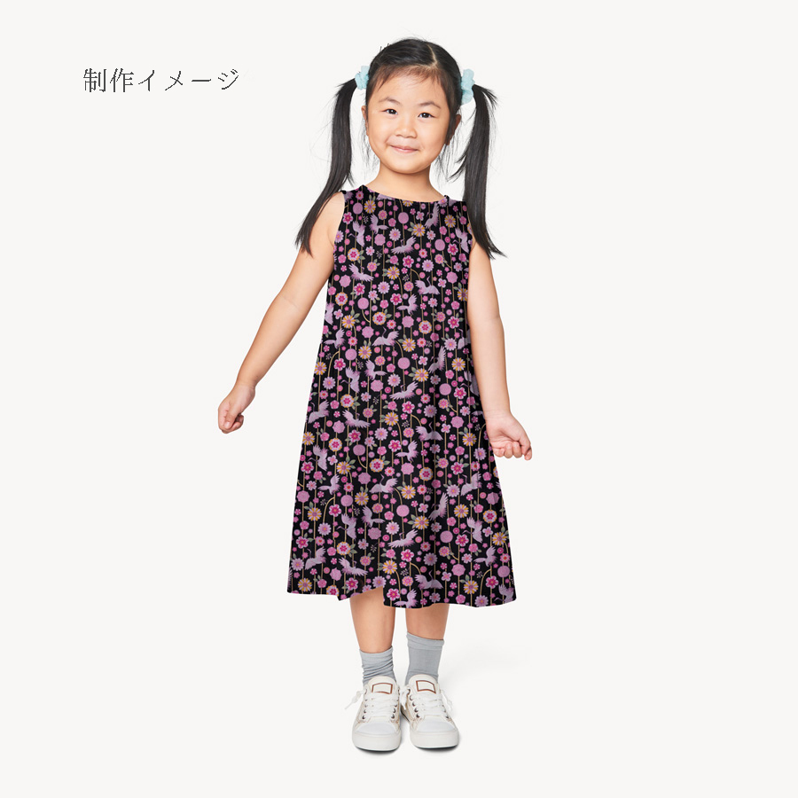 和柄コットン生地 鶴のつるし飾り(黒) 10cm単位 切り売り |  | 07