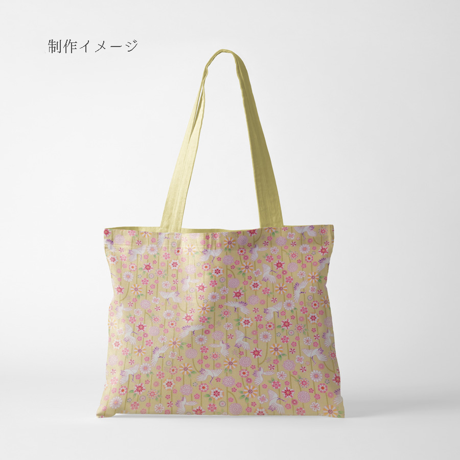 和柄コットン生地 鶴のつるし飾り(クリームイエロー) 10cm単位 切り売り |  | 06