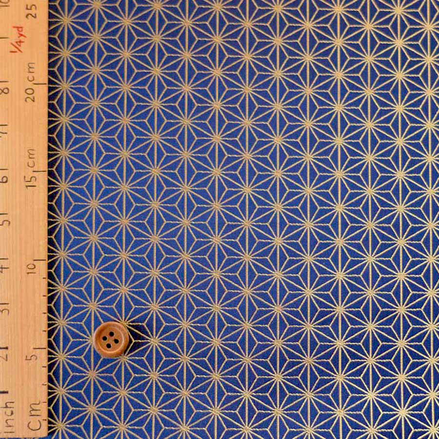 光沢ジャカード 麻の葉(青) 10cm単位 切り売り |  | 02