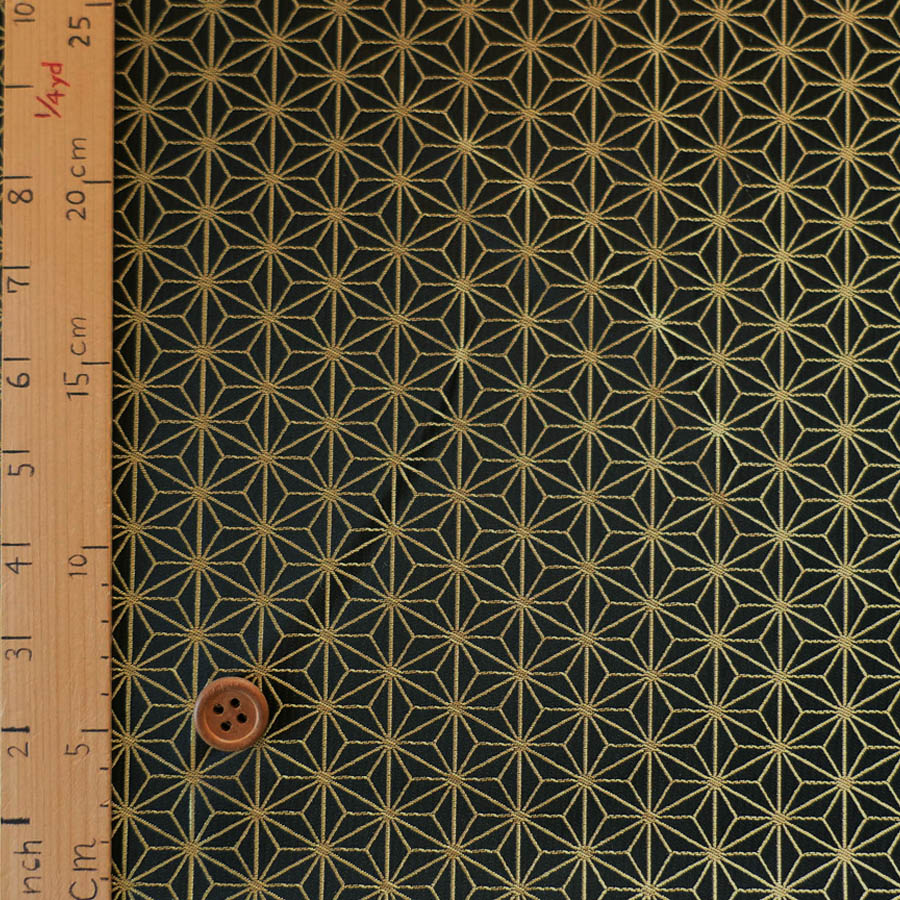 光沢ジャカード 麻の葉(黒) 10cm単位 切り売り |  | 02