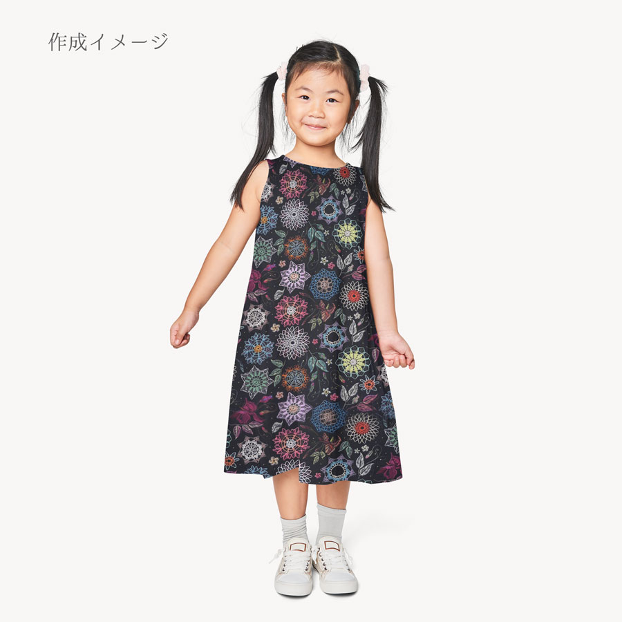 コットン生地 刺しゅう風プリント レースフラワー(ブラック) 10cm単位 切り売り |  | 09