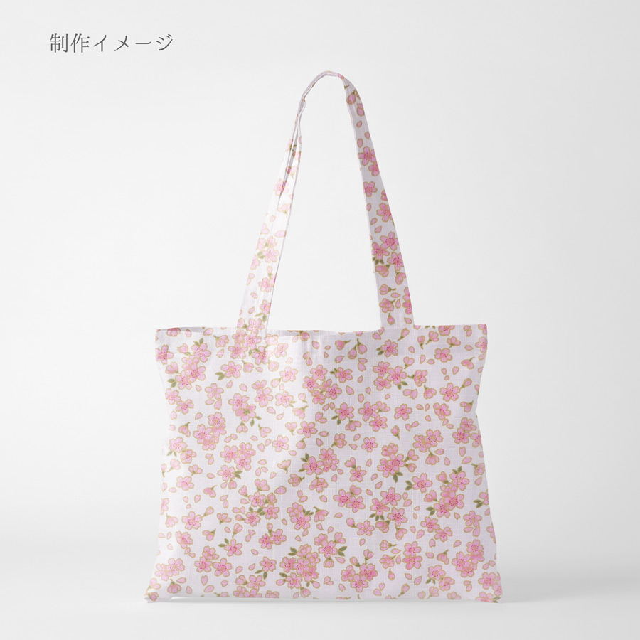 和柄コットン生地 小桜ちらし(白/ピンク) 1...の詳細画像4