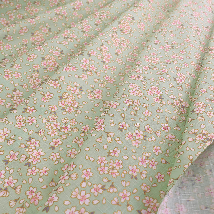 和柄コットン生地 小桜ちらし(淡若草) 10c...の詳細画像3