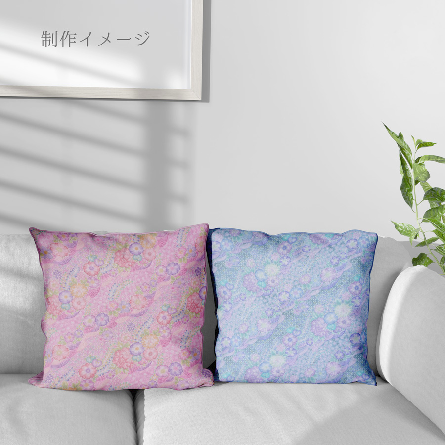 和柄コットン生地 辻が花調花づくし(ピンク) 10cm単位 切り売り |  | 05