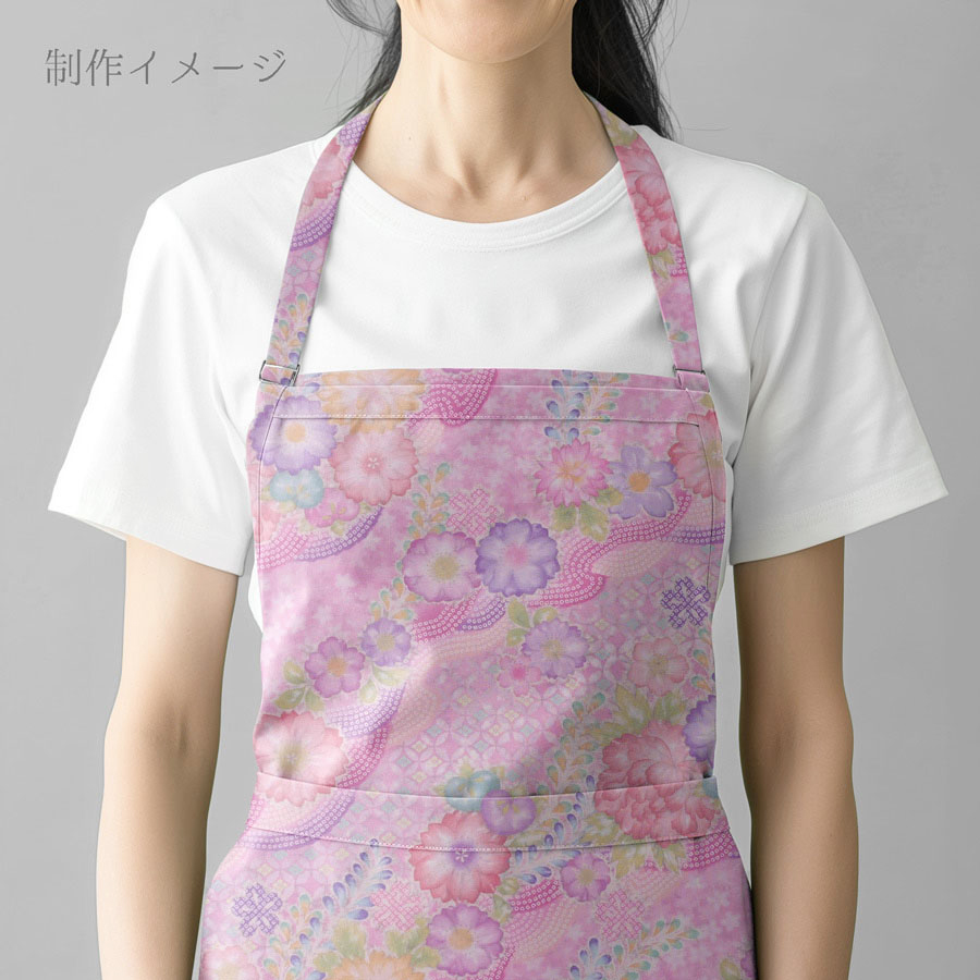 和柄コットン生地 辻が花調花づくし(ピンク) 10cm単位 切り売り |  | 06
