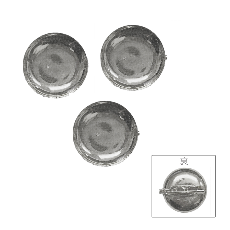 ブローチ台 25mm シルバー・3個入 | 