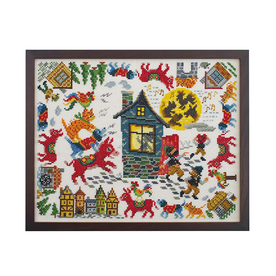 ハンドメイド クロスステッチ完成品 40×32cm 【公式通販】