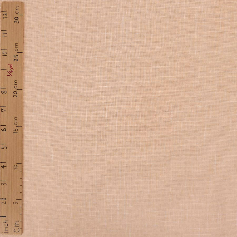 無地かすり風ムラ糸もめん生地 (きなりあんず) 50cm単位 切り売り |  | 03