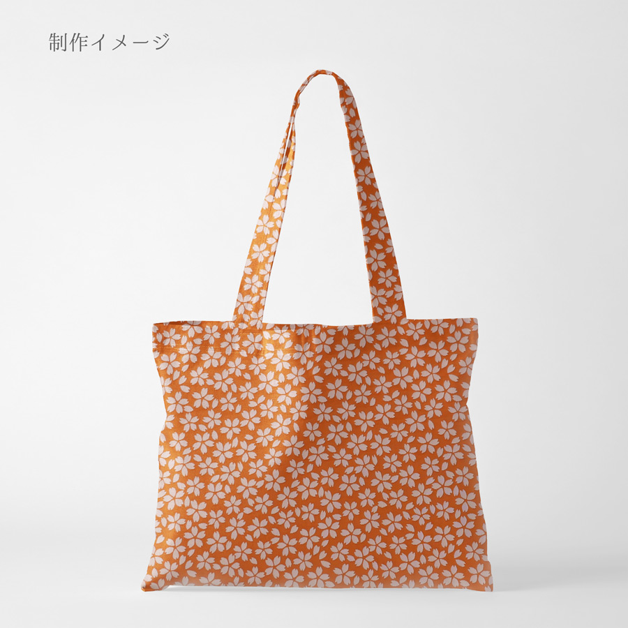 フクレジャガード生地 リバーシブル 桜ちらし(オレンジ) 10cm単位 切り売り |  | 09
