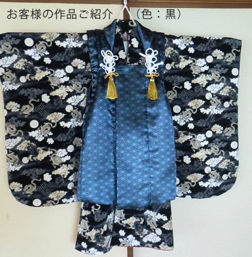 ポリちりめん・飛龍(黒) 10cm単位 切り売り |  | 04