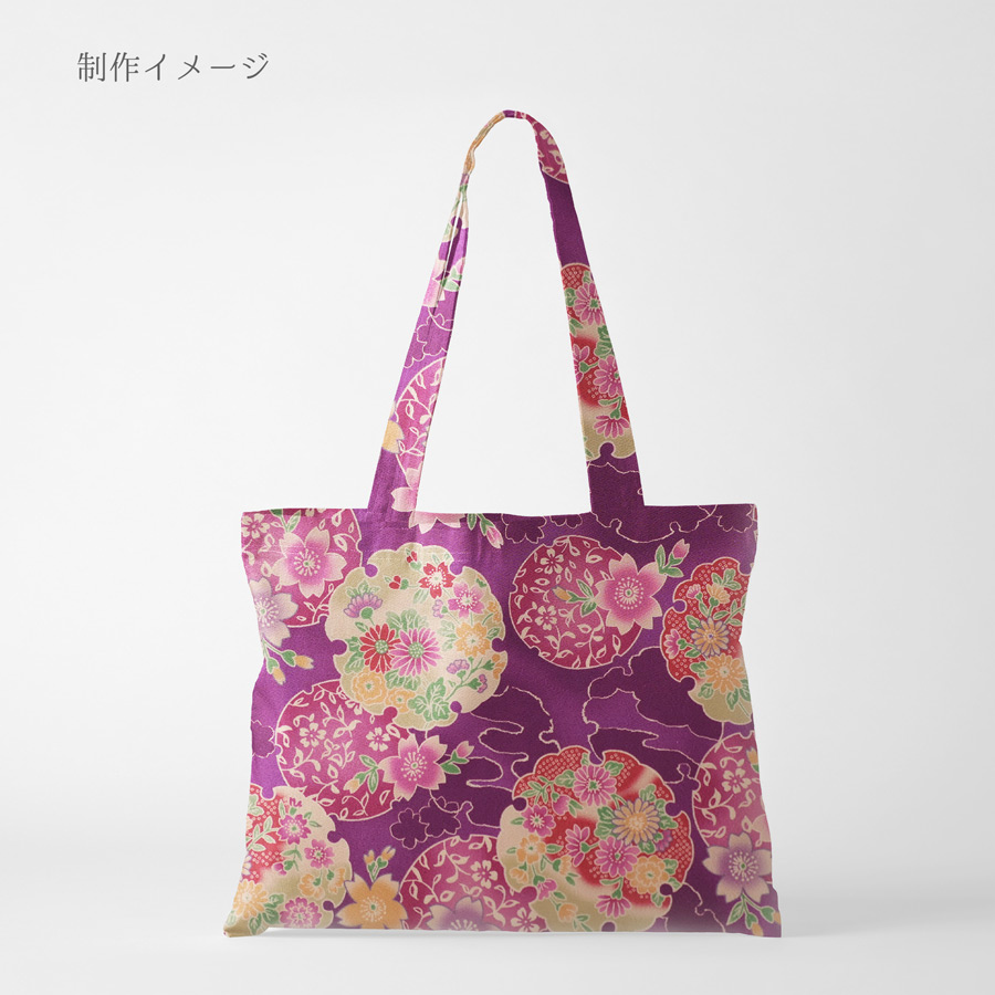 ポリちりめん生地 花雪輪に桜(紫) 10cm単位 切り売り |  | 05