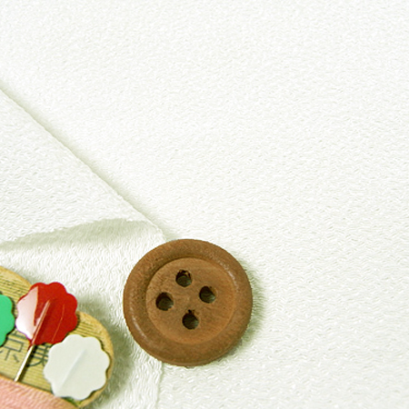 無地ポリエステルちりめん(白) 10cm単位 ...の詳細画像1