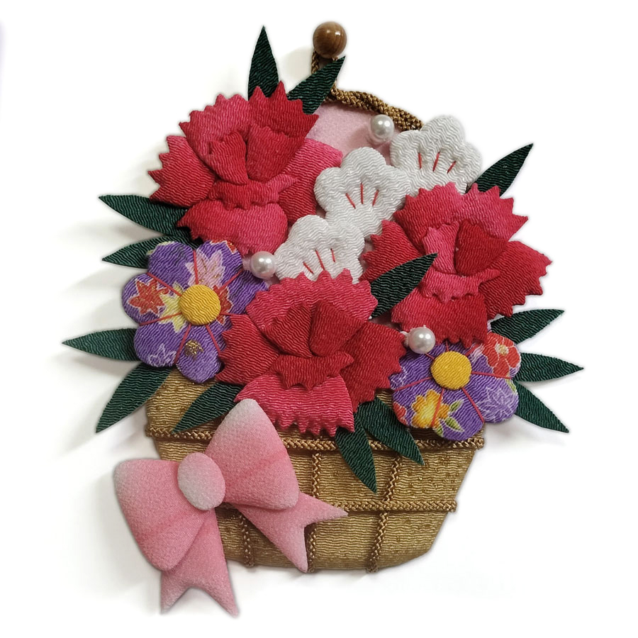 押絵キット カーネーションの花籠(新仕様) : 布がたり ヤフー店 - 通販