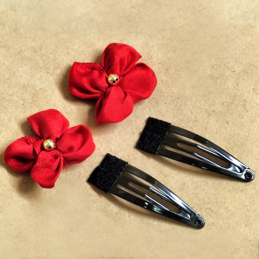 髪飾り手作りキット 正絹きもの生地 綿入りかのこと小花ピンのセット |  | 13