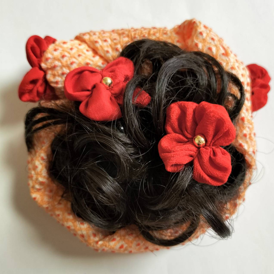 髪飾り手作りキット 正絹きもの生地 綿入りかのこと小花ピンのセット |  | 15