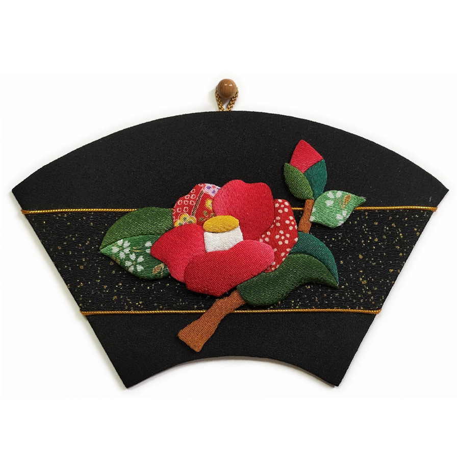 押し絵　ツバキ　着物　ハンドメイド 押し絵細工キット 末廣飾り 紅椿 : 布がたり ヤフー店 - 通販 - Yahoo