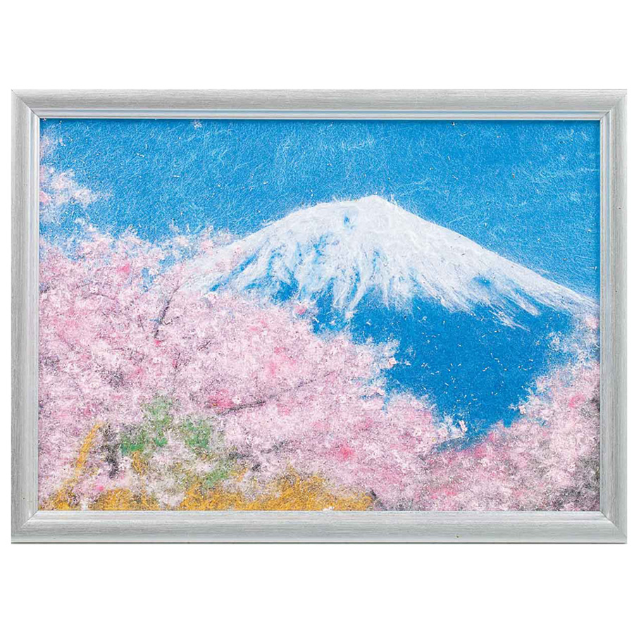 Yahoo! Yahoo!ショッピング(ヤフー ショッピング)メタリックヤーンの貼り絵アート 手作りキット 富士山