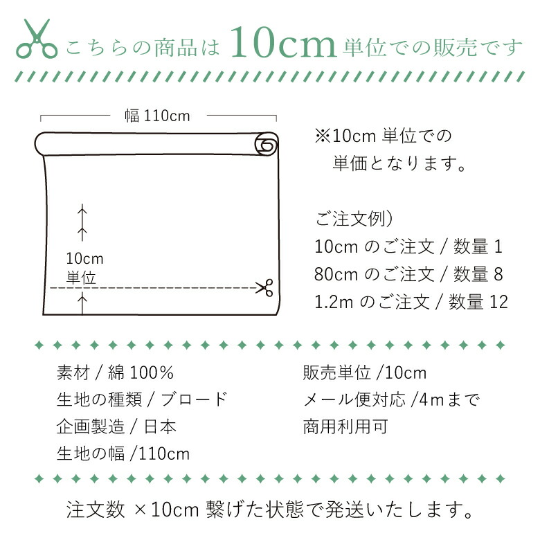 綿ブロード 生地 布 綿100％ SPEC