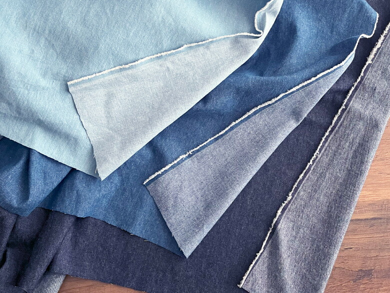 nunozuki薄手デニム 綿ポリデニム