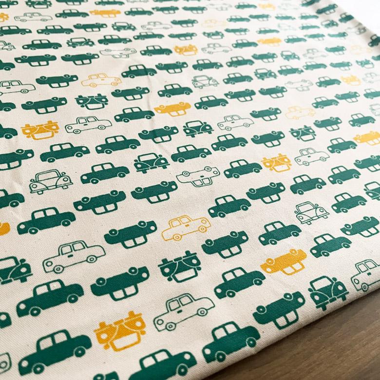 生地 布 レトロ車 100%オックス 50cm単位販売 日本製 商用利用可