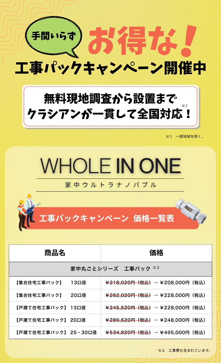工事パックキャンペーン