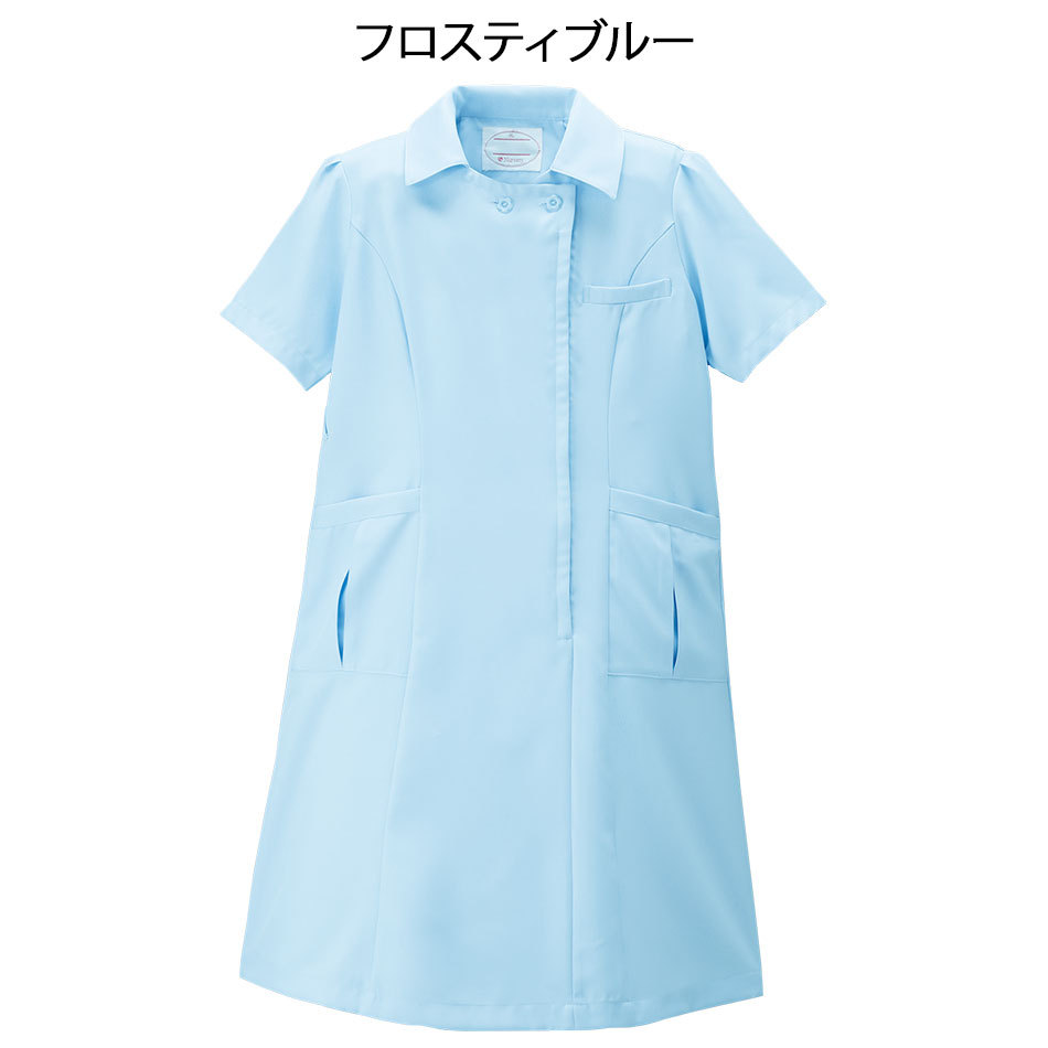 医療 ナース 看護 白衣 レディース 大きいサイズ ナースリーエアリーテクスチャー ゆったり定番ワンピース(3L〜5L)｜nursery-y｜04