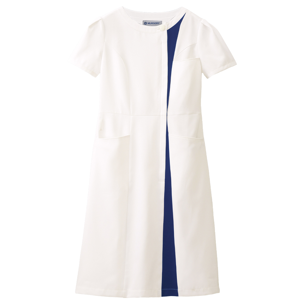 超マシュマロツイル  配色縦切替ワンピース