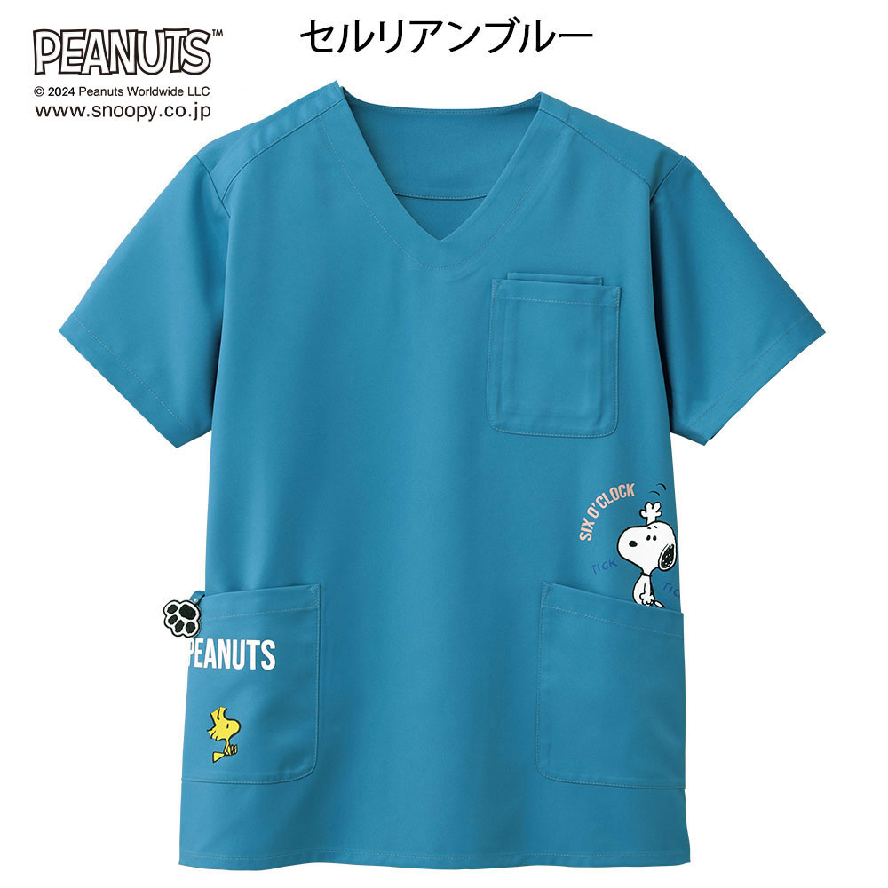 スヌーピー チャーム付きスクラブ(Unisex)