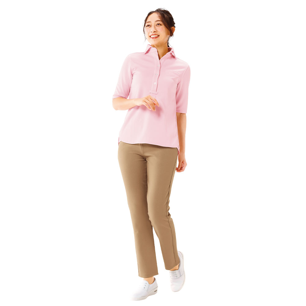 ほこりが落ちやすい！チノ見えストレッチパンツ(レディース)