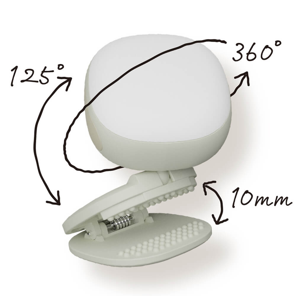 ライト角度は自由自在！360°ぐるりと回ります
