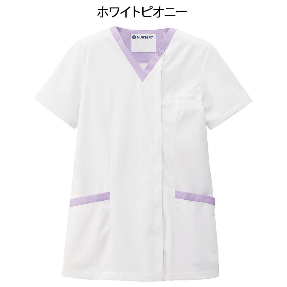 医療 ナース 看護 白衣 女性 コードレーン スクラブジャケット(オープン)｜nursery-y｜02